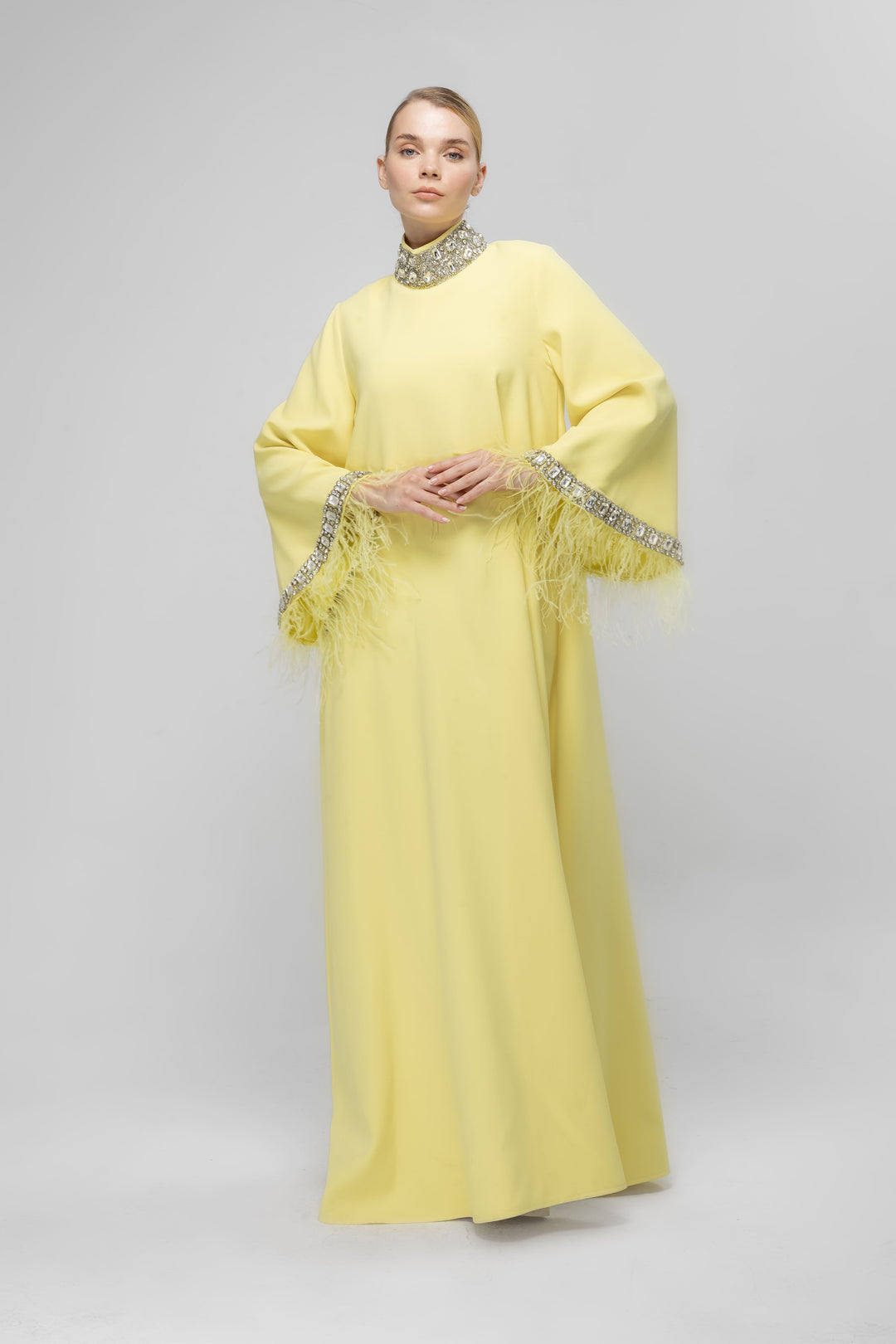 Studded Neck Abaya